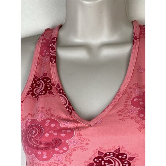 The North Face Pink Paisley VaporWick Womens Racerback Tank Top - Picture 4 of 9